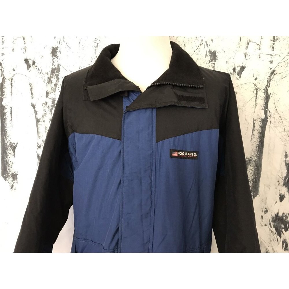 Ralph Lauren Polo Jeans Vintage USA‎ Flag Color Block Hooded Jacket Large